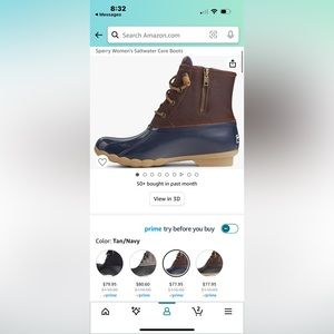 Sperry lined waterproof boots 9.5 wide